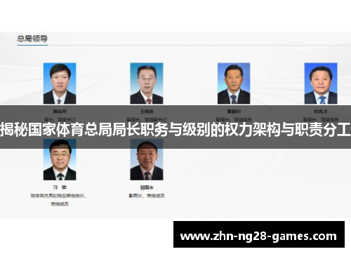 揭秘国家体育总局局长职务与级别的权力架构与职责分工 揭秘国家体育总局局长职务与级别的权力架构与职责分工